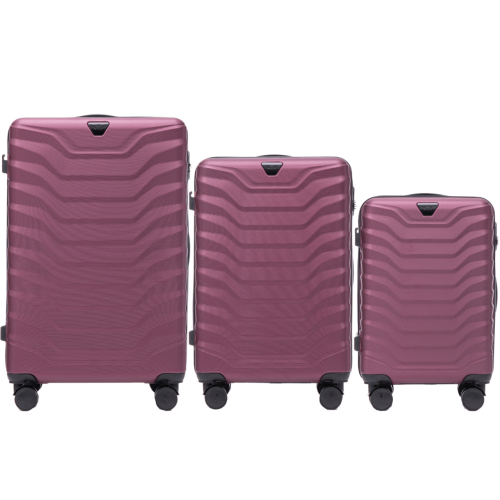 Wings set od tri kofera od ABS materijala veličine V M S bordo