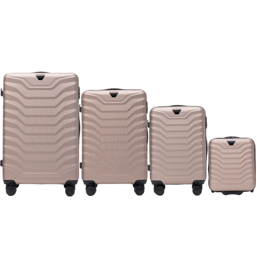 Wings set od četiri kofera od ABS materijala veličine L M S XXS boja šampanjac