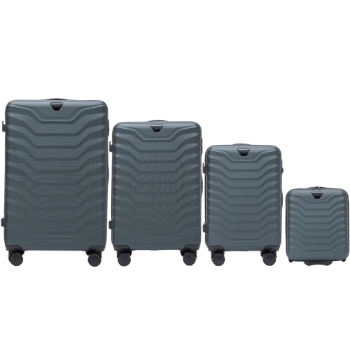 Wings set od četiri kofera od ABS materijala veličine L M S XXS tamnozeleni