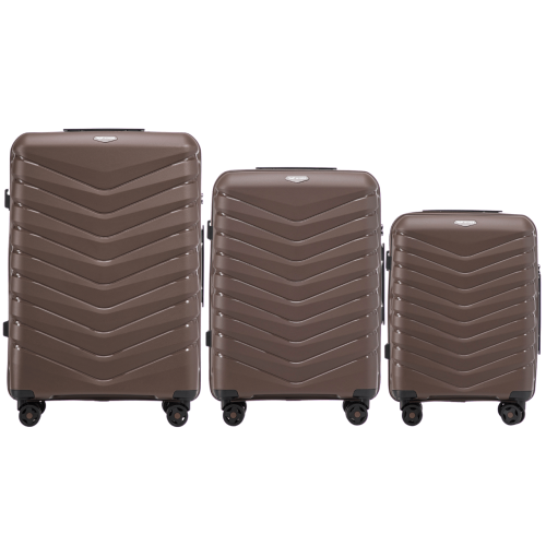 Wings set od tri kofera Phoenix od polipropilena veličine V M S smeđi