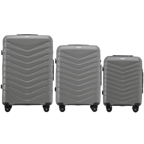 Wings set od tri kofera Phoenix od polipropilena veličine V M S tamno sivi