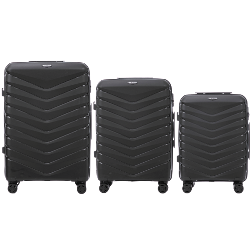 Wings set od tri kofera od polipropilena crni