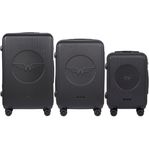 Wings set od tri kofera Swallow od ABS materijala veličine L M S tamno sivi