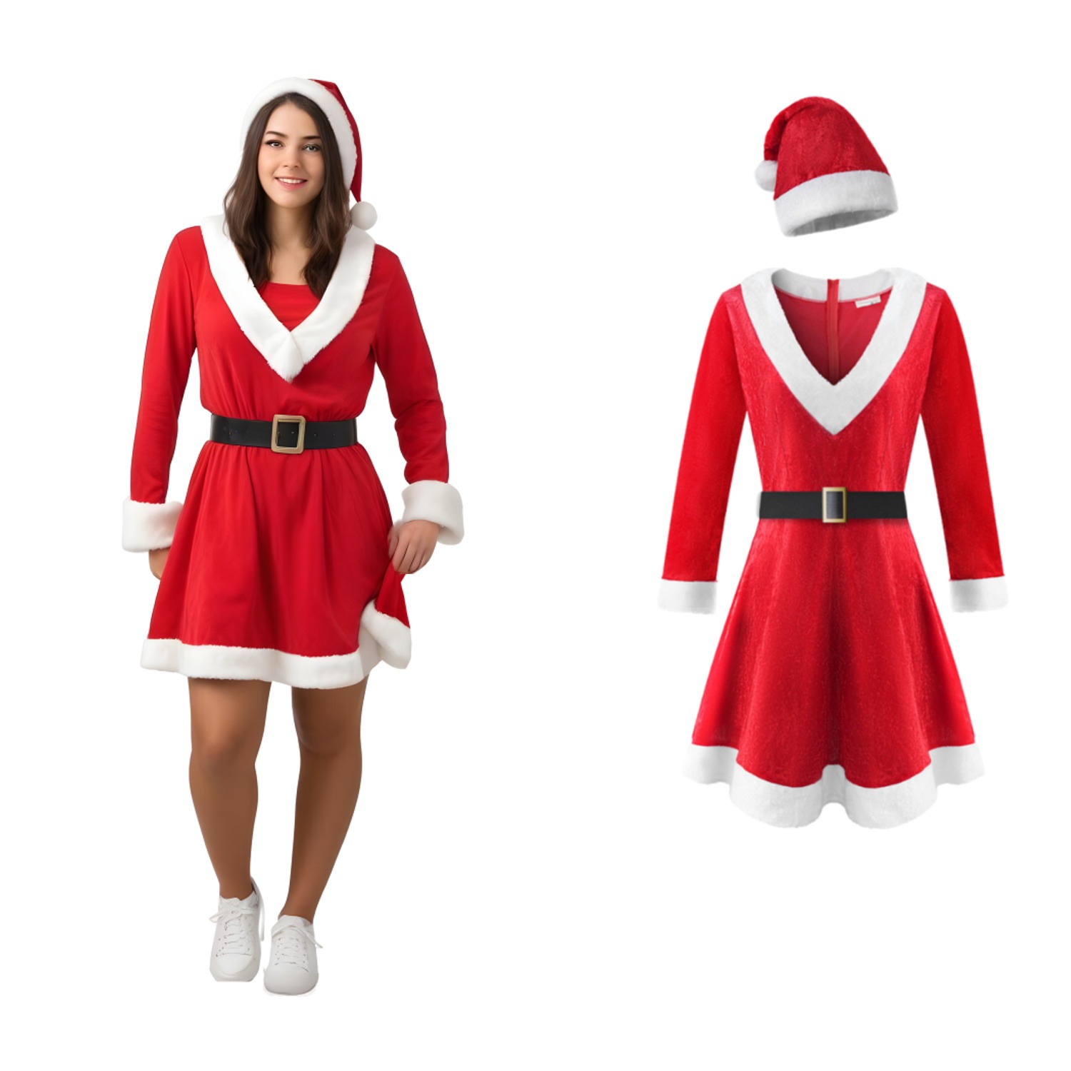 Ženski kostim djeda božičnjaka
