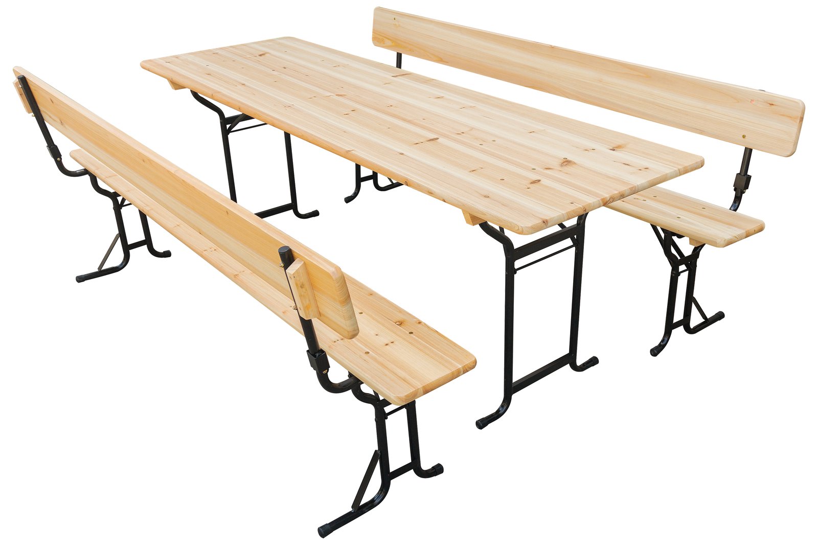 Vrtni set s naslonima 220 cm