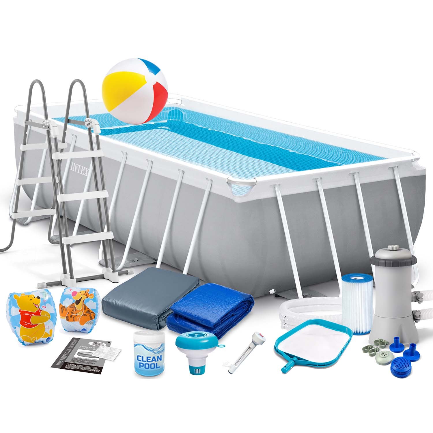 Bazen s okvirom 488 x 244 x 107 cm MEGA SET 18u1 INTEX 26792