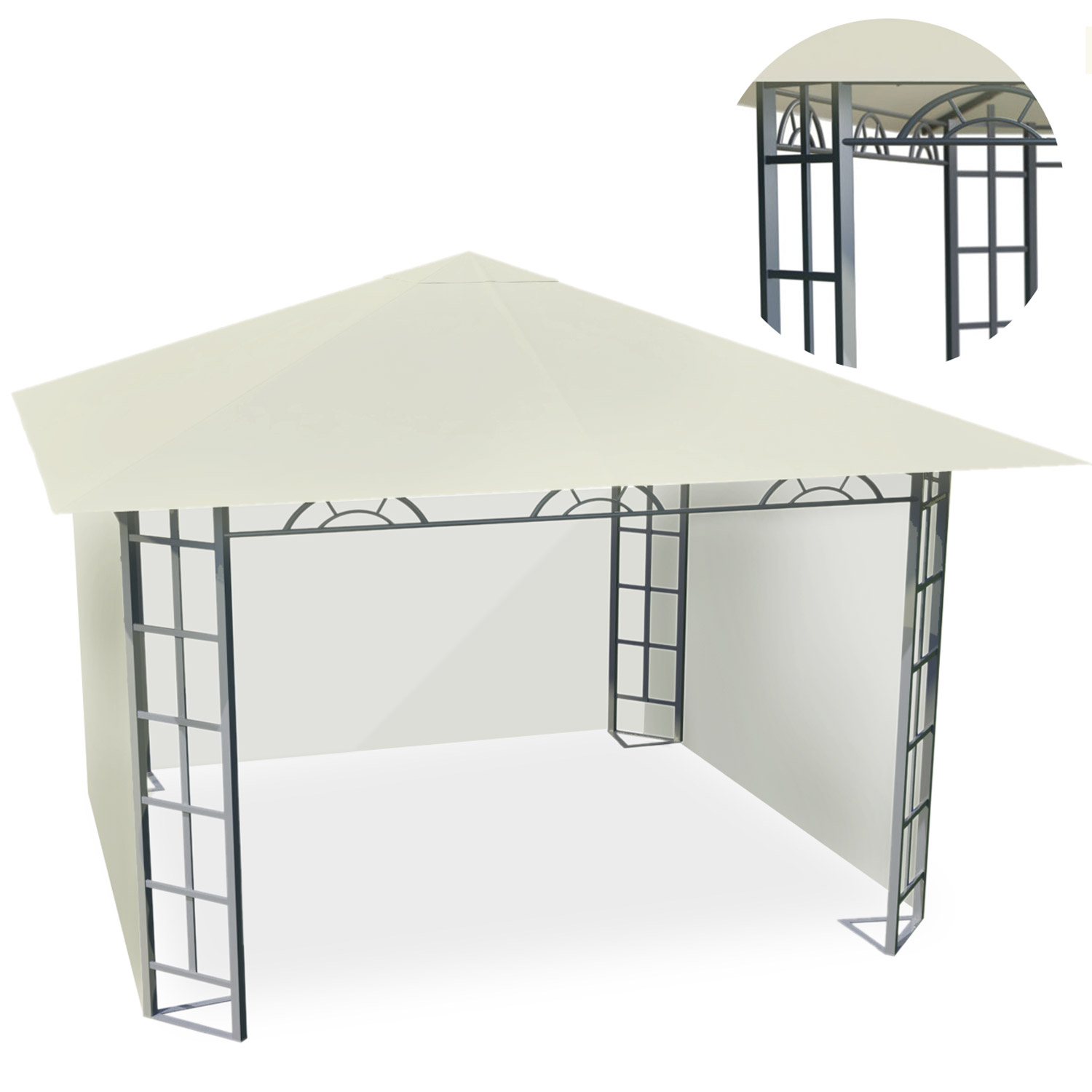 Bež vrtni paviljon 3x3m 4934