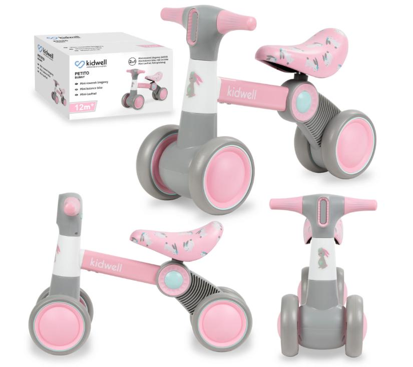 Dječji bicikl bez pedala Petito Bunny roza