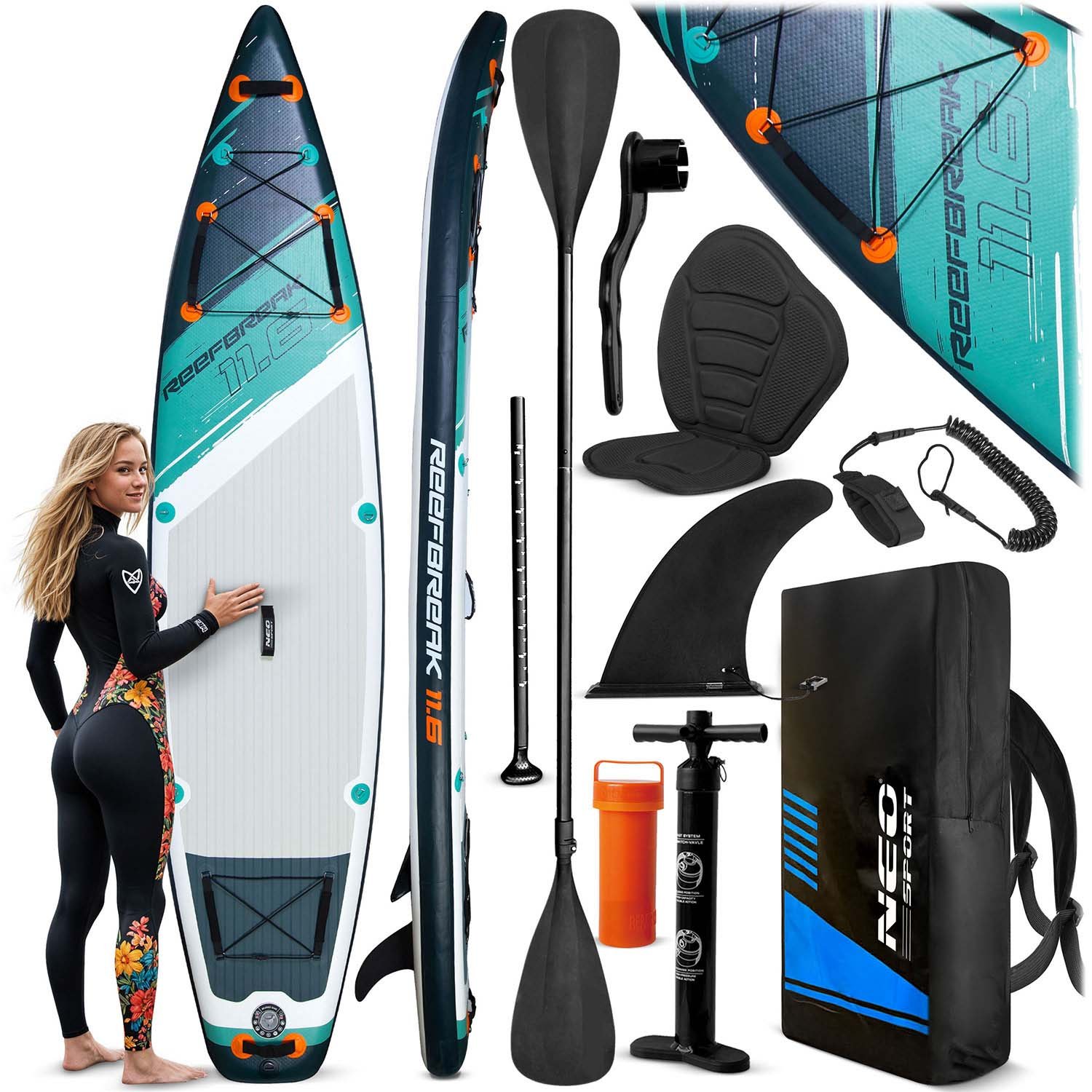 Reefbreak SUP daska 350 x 81 x 15 cm neo-sport 170302