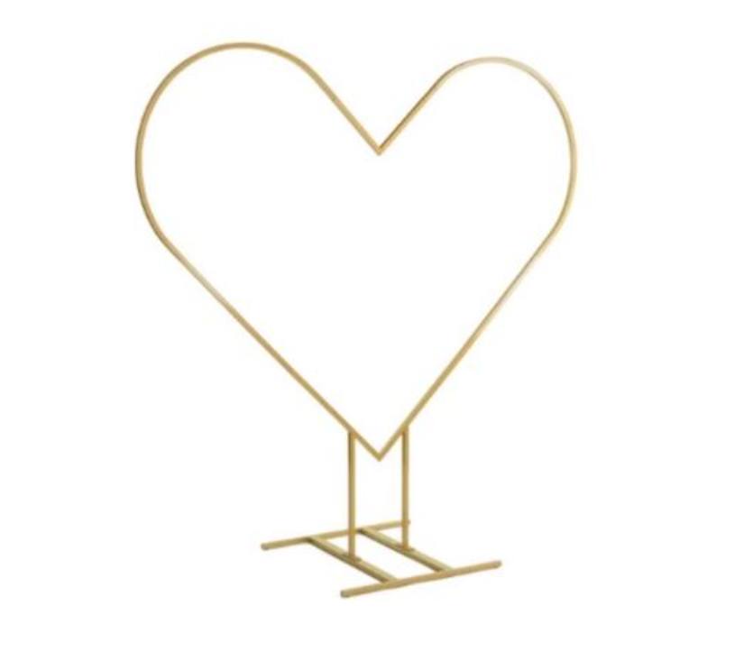 Zlatni okvir za pozadinu srce 2 metra