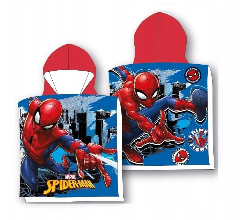 Pamučni pončo ručnik za djecu SpiderMan 55x110cm