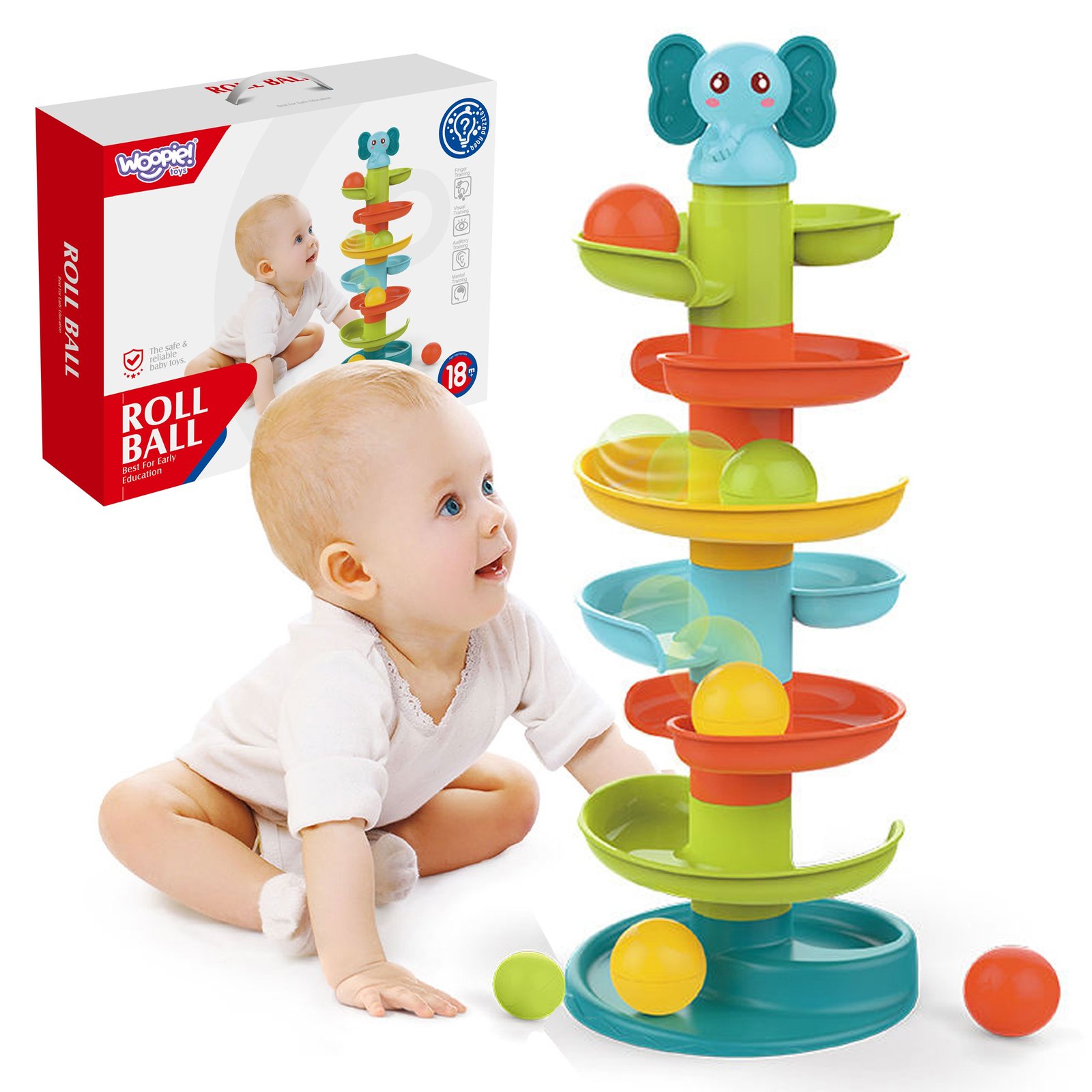 WOOPIE BABY set staza za lopte + 3 lopte