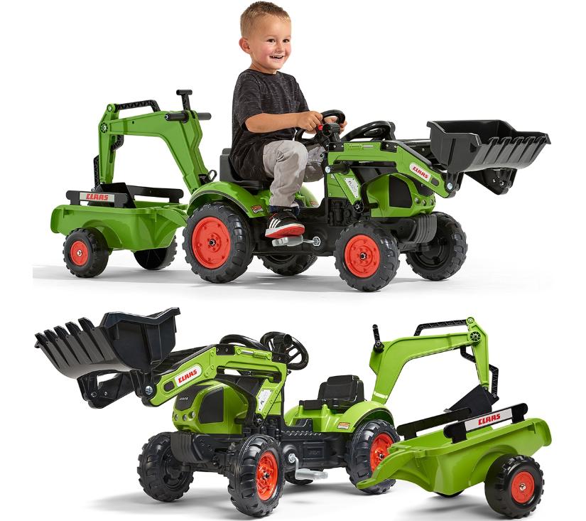 Class traktor utovarivač na pedale s prikolicom 