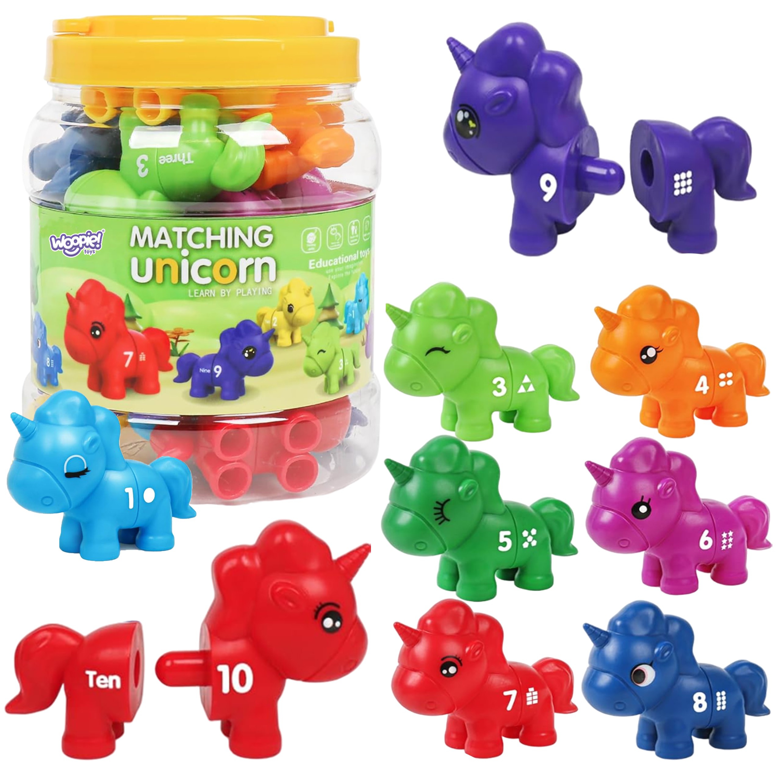 WOOPIE Montessori set za sastavljanje "Spoji brojeve" 13 kom.