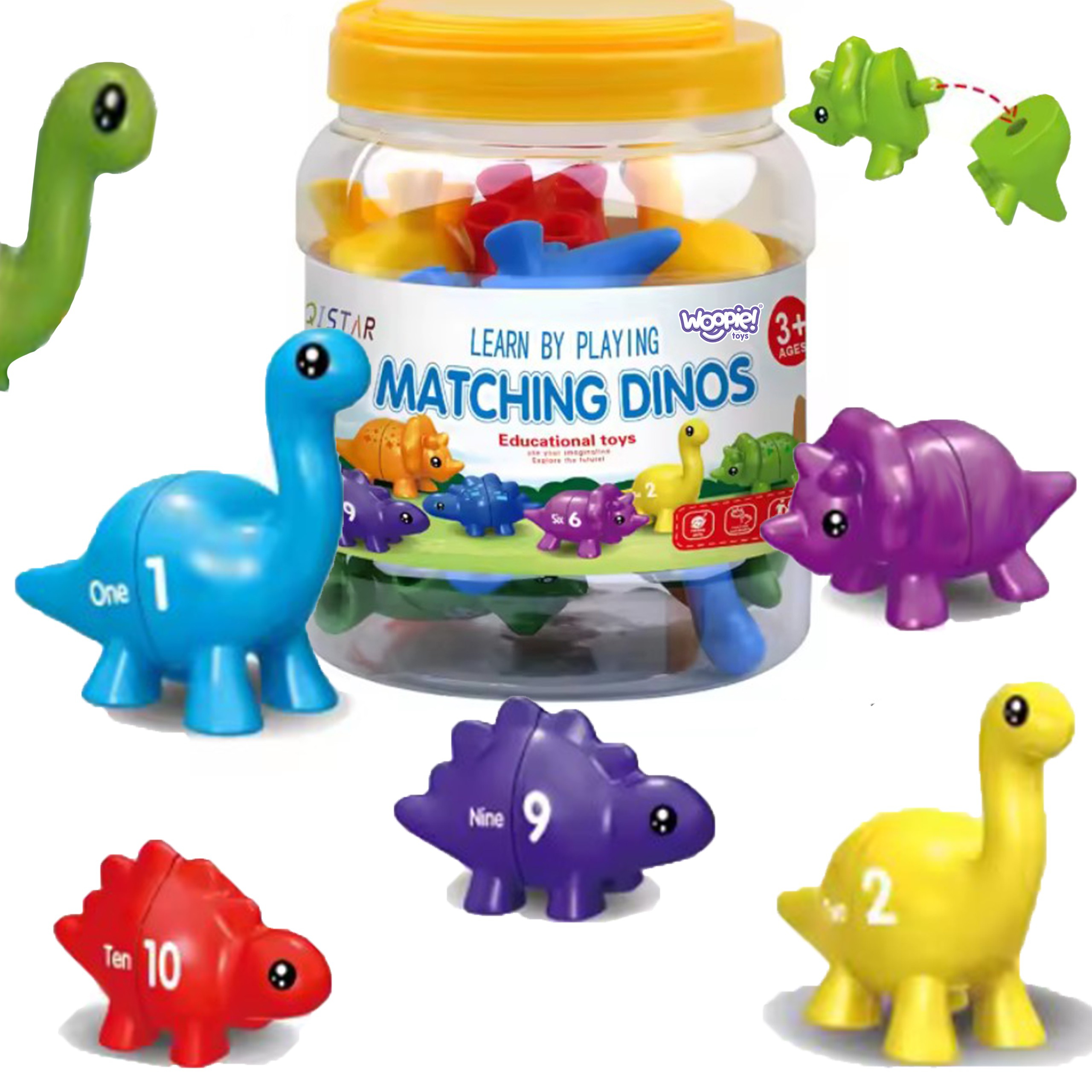 WOOPIE Montessori set "Spoji brojeve" 10 kom.