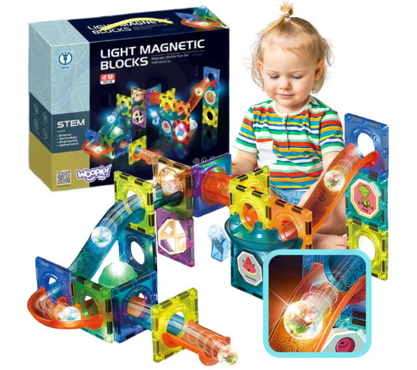 WOOPIE Magnetski blokovi staza za kuglice 49 kom.