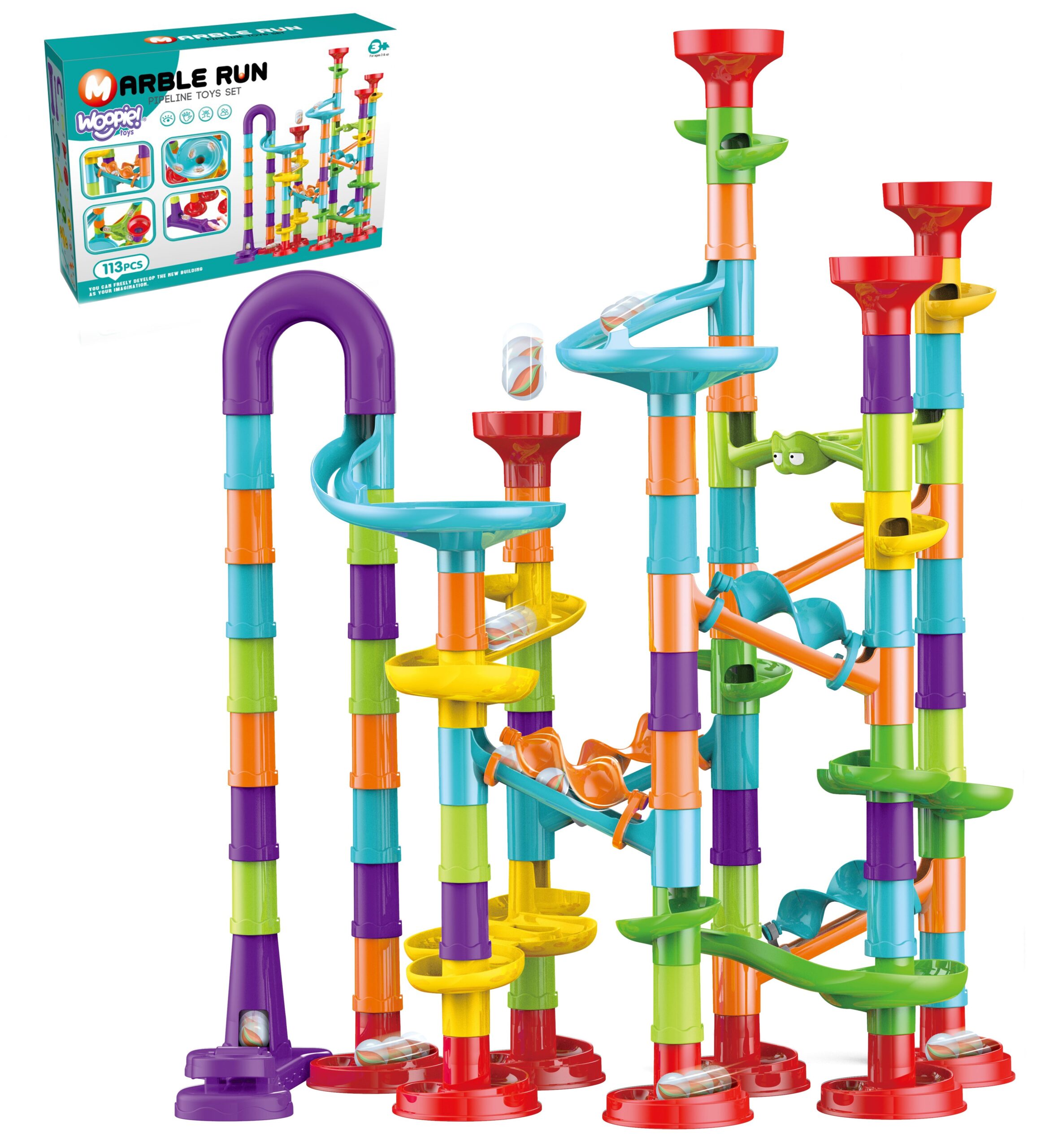 Woopie set spiralne staze za loptice ,113 el. 