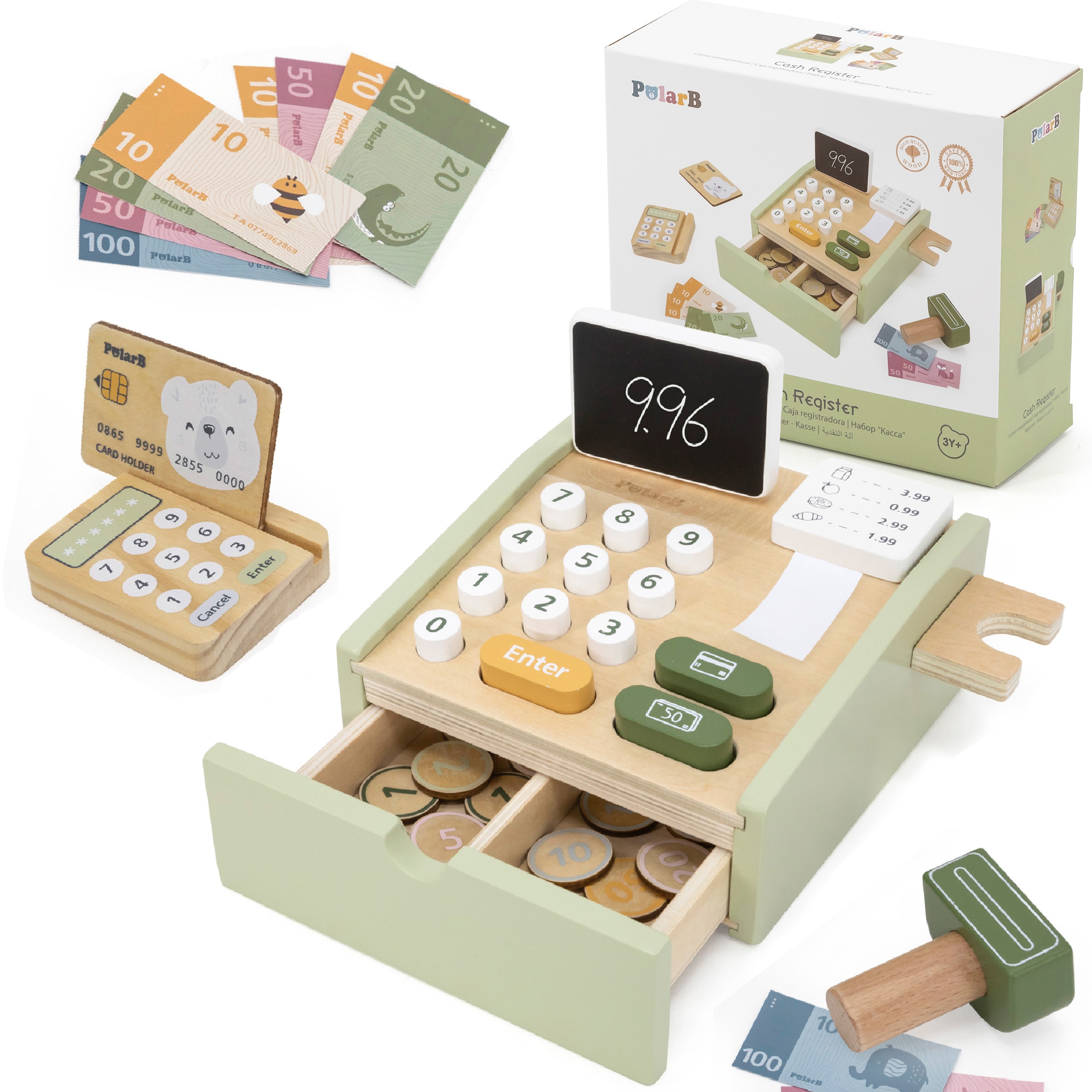 VIGA PolarB drvena kasa zelena