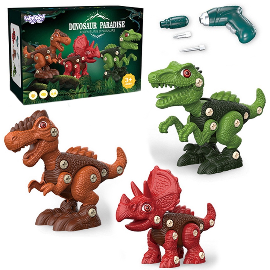 Woopie set za sastavljanje dinosaura 3 kom.