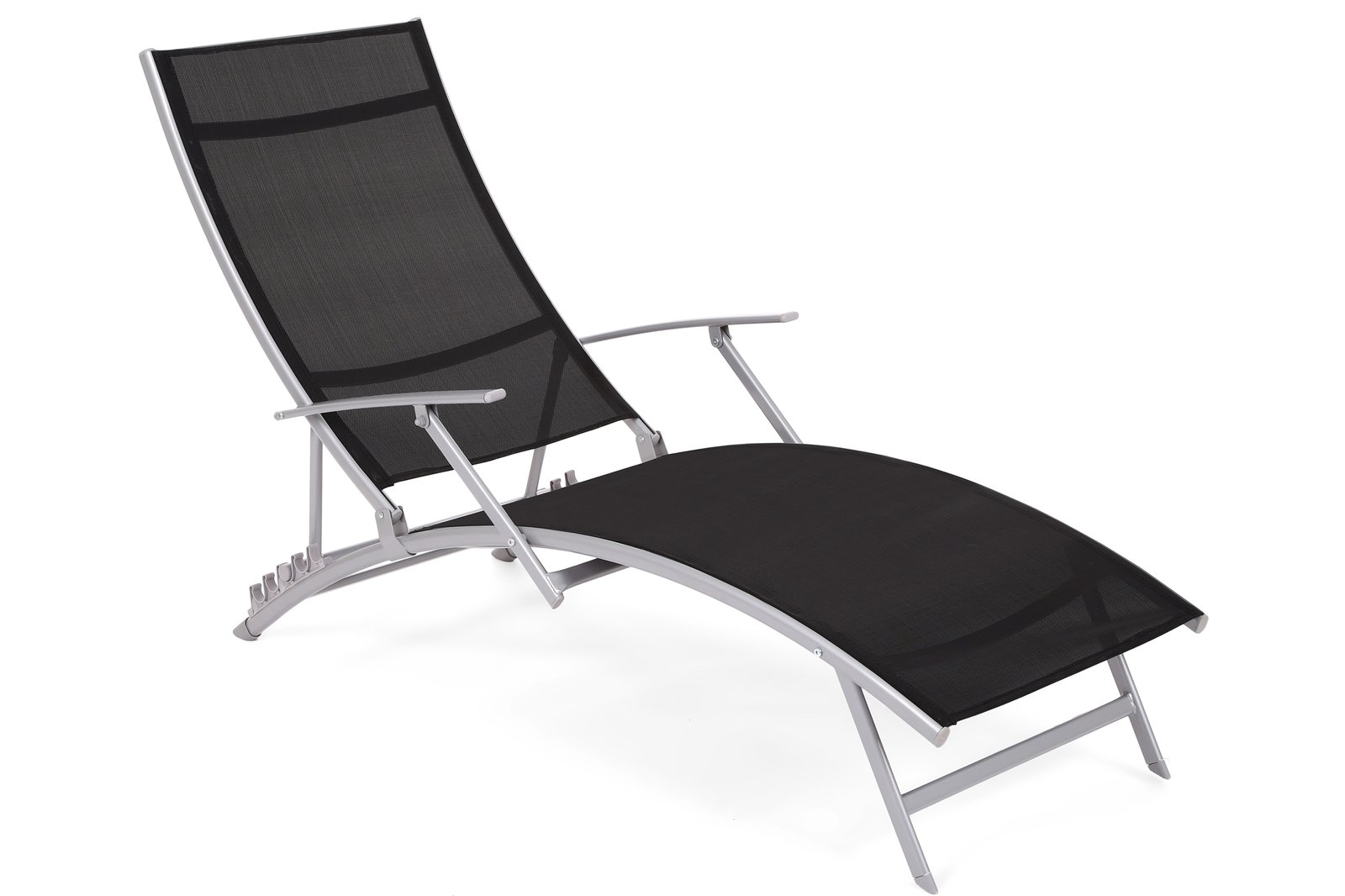 Sklopiva ležaljka Srebrno / Crno