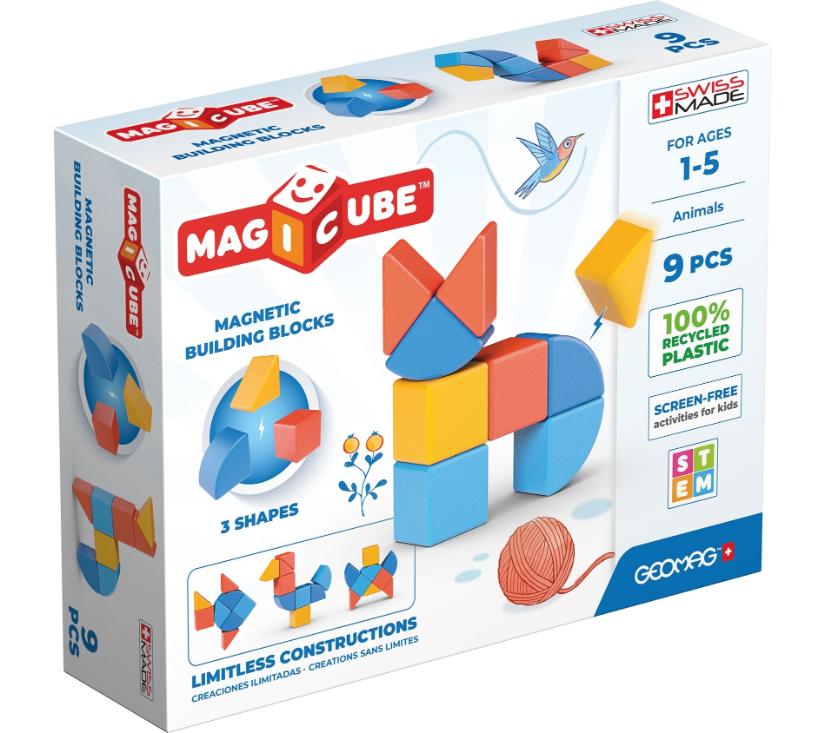 Geomag Magicube set životinja u 3 oblika, 9 kom