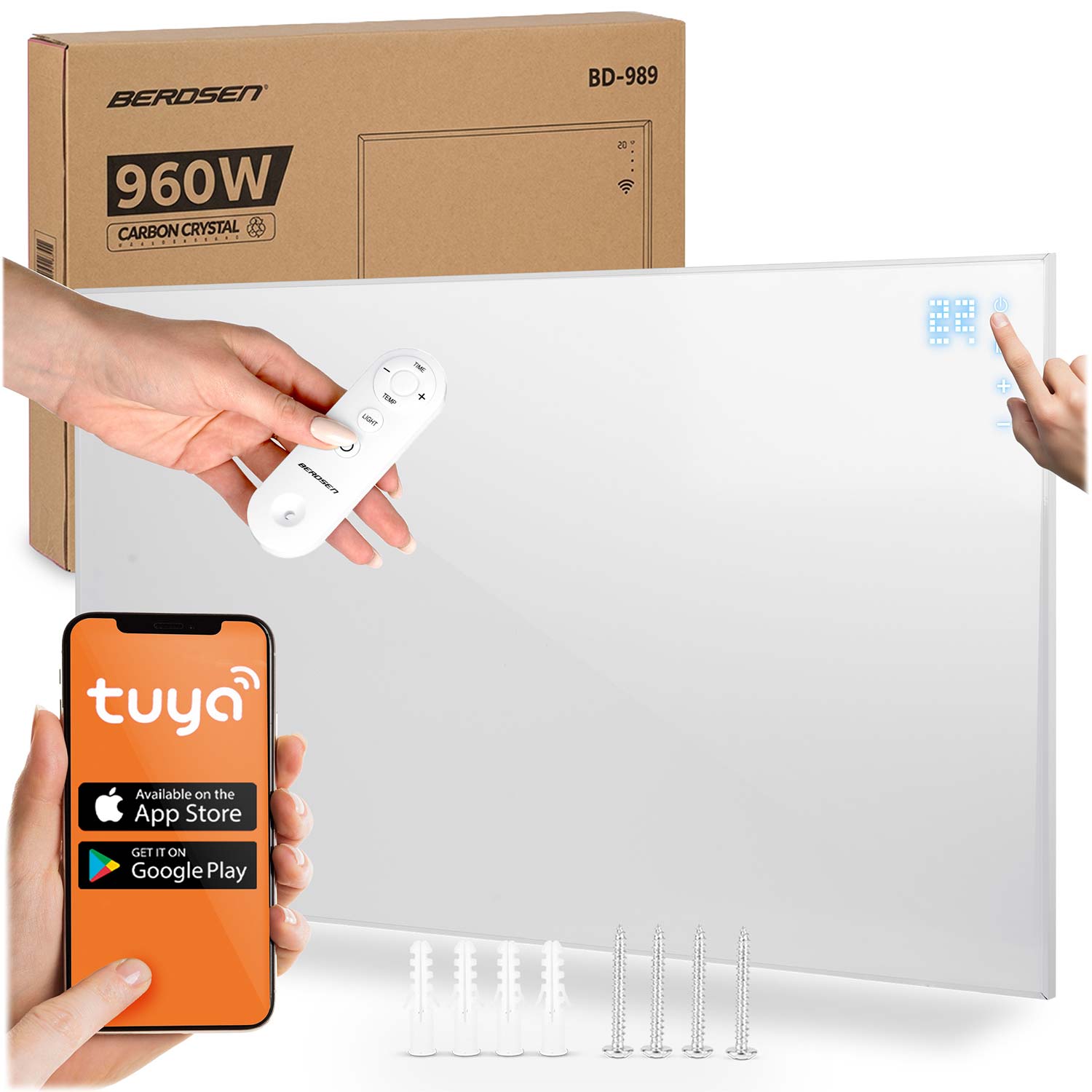 Infracrveni grijač snage 960 W s WiFi upravljanjem putem aplikacije