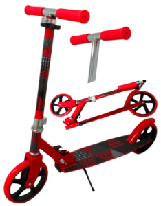 Dječji veliki romobil H4AA crveni sklopivi kotači 200 mm