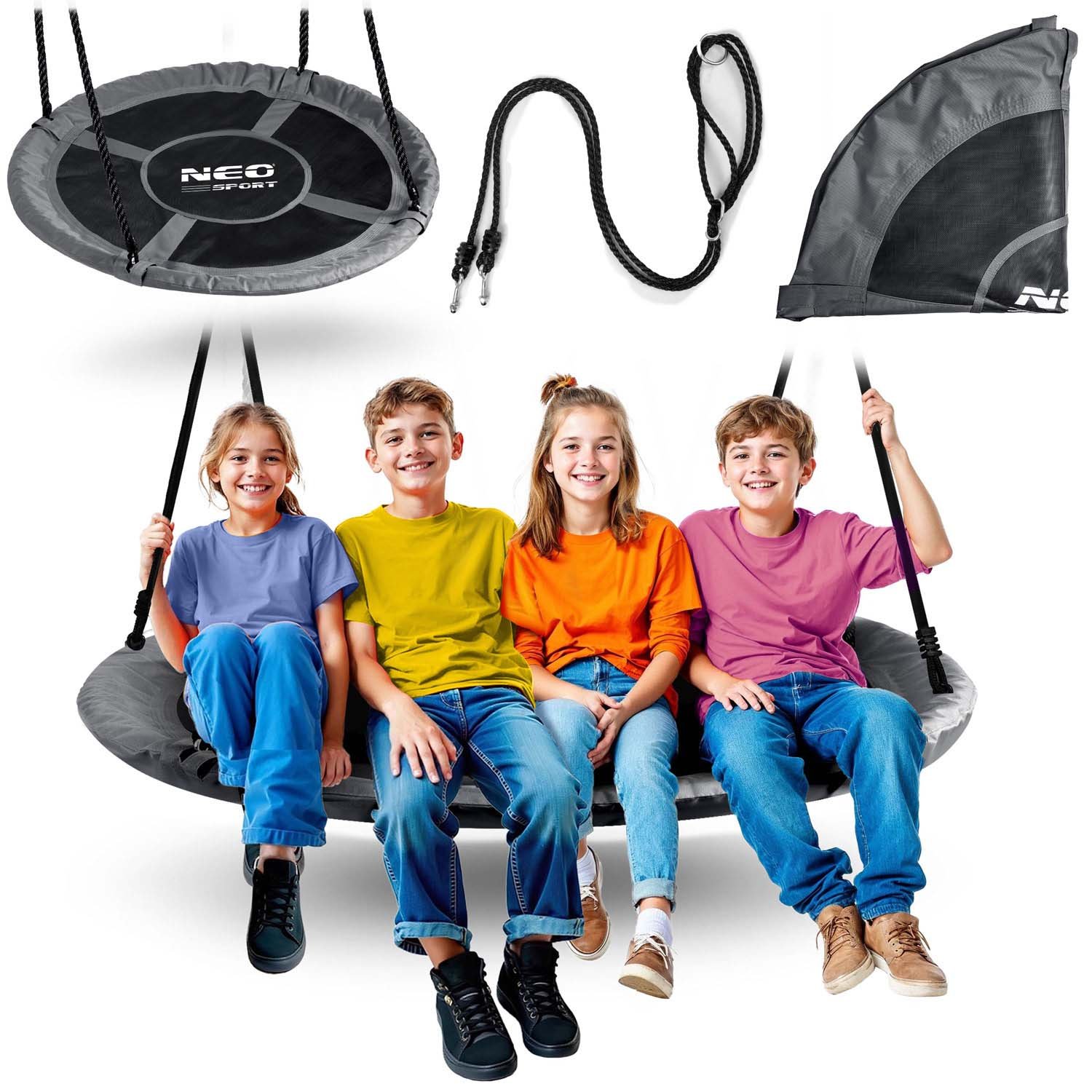 Neo-sport ljuljačka rodino gnijezdo, 120 cm, siva