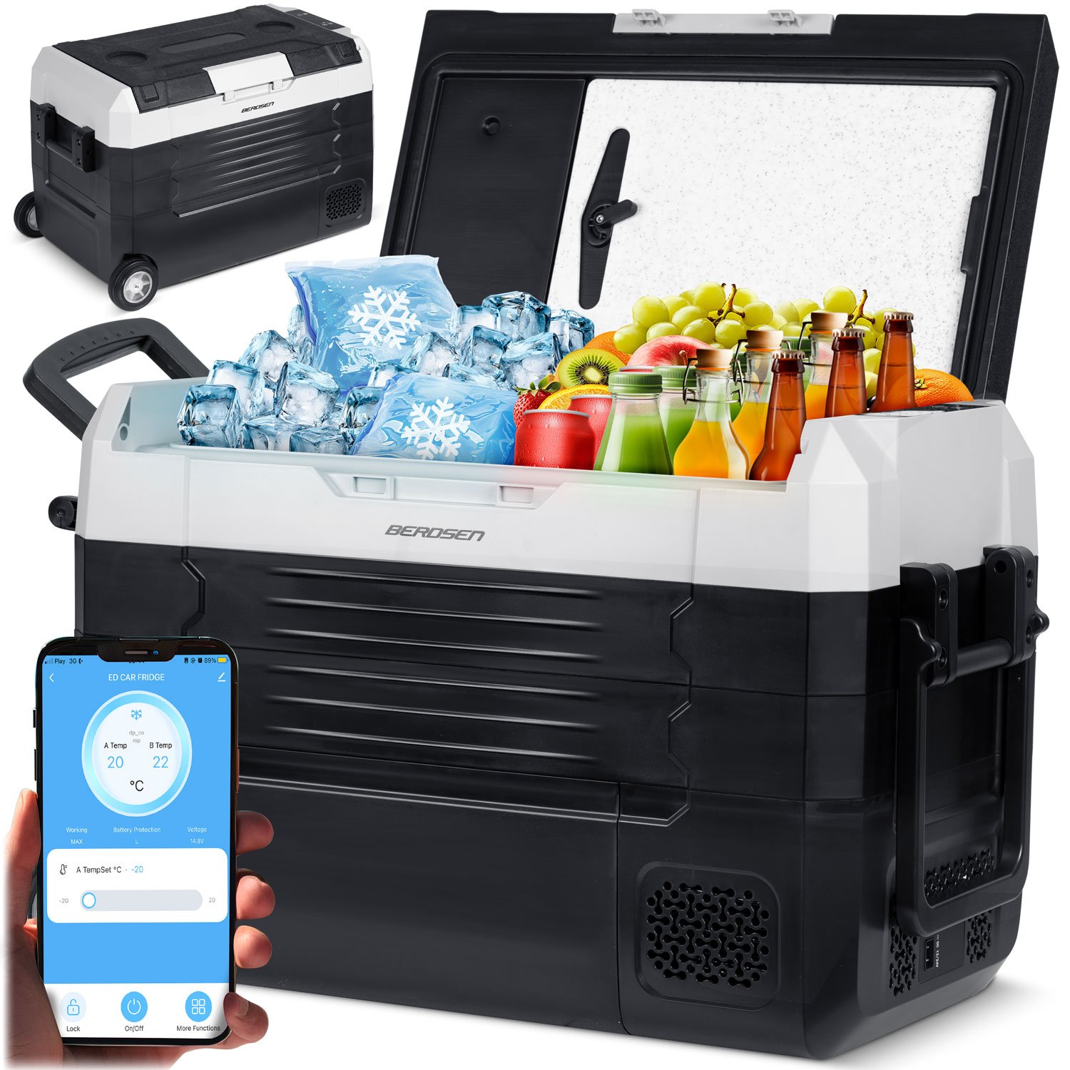 Icemax 400 Berdsen kompresorski putni hladnjak od 40 litara - crno-sivi