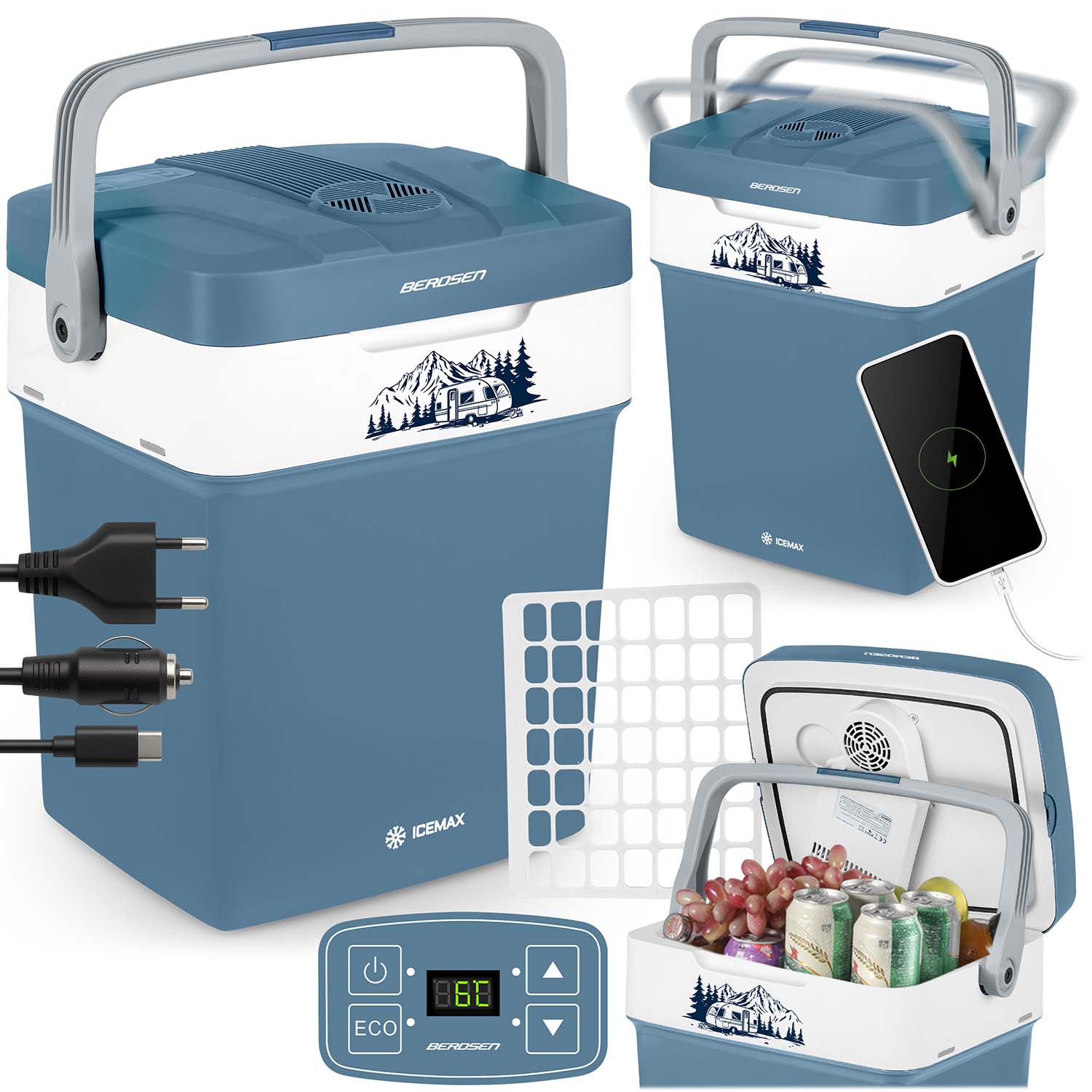 Berdsen Icemax putni hladnjak 29 litara s ECO načinom rada - plavi