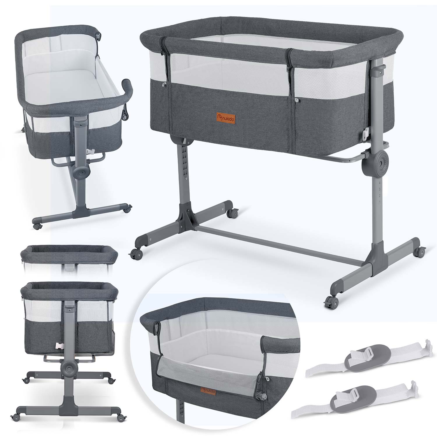 Nukido pomoćni krevetić NK-243 tamno siva