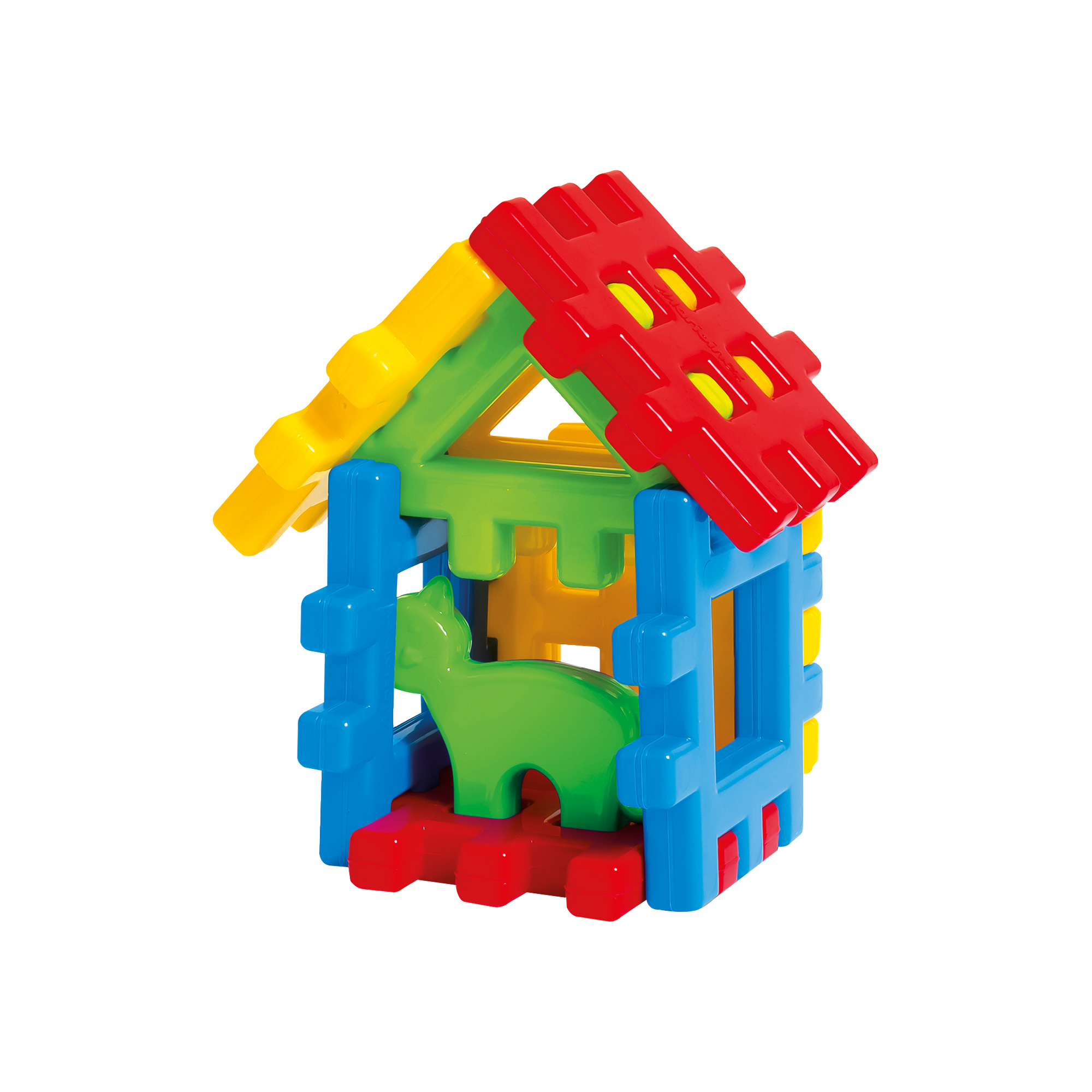 Marioinex set Waffle kockica kućica s macom 9kom.