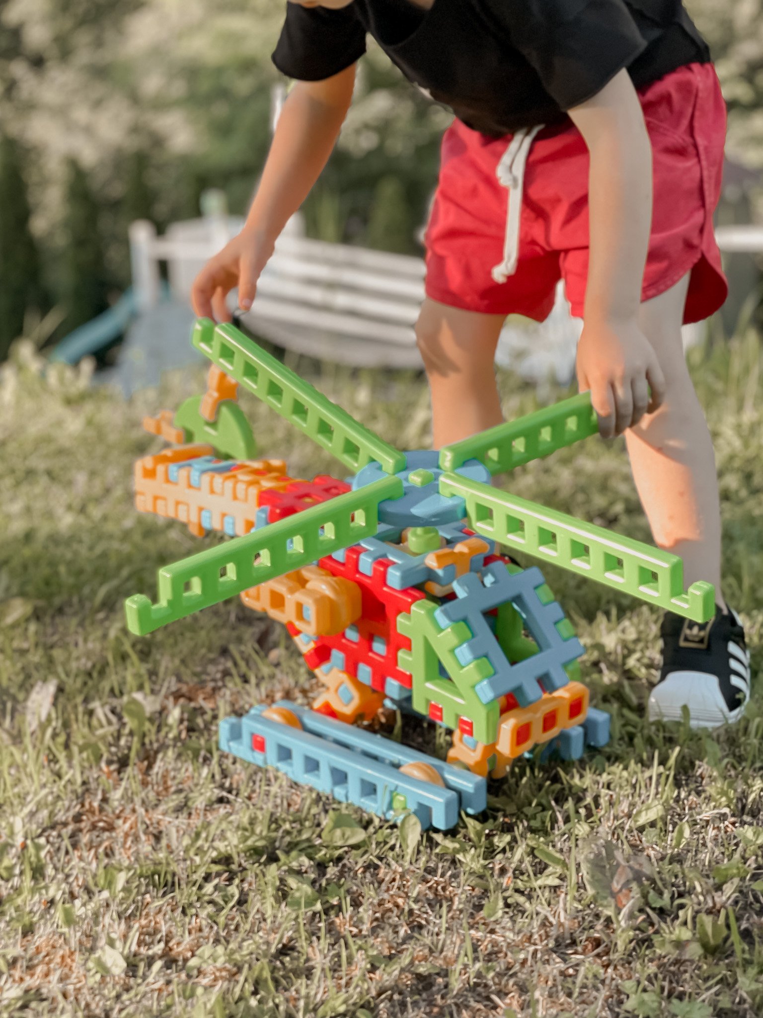 Marioinex set Waffle kockica helikopter 94kom.