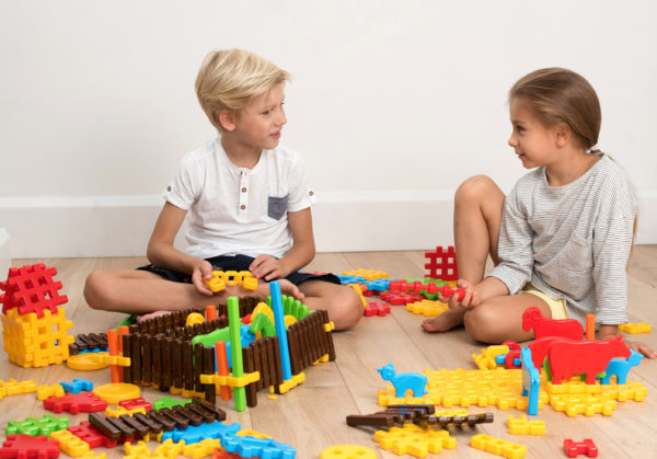 Marioinex set Waffle kockice Farma 240kom.