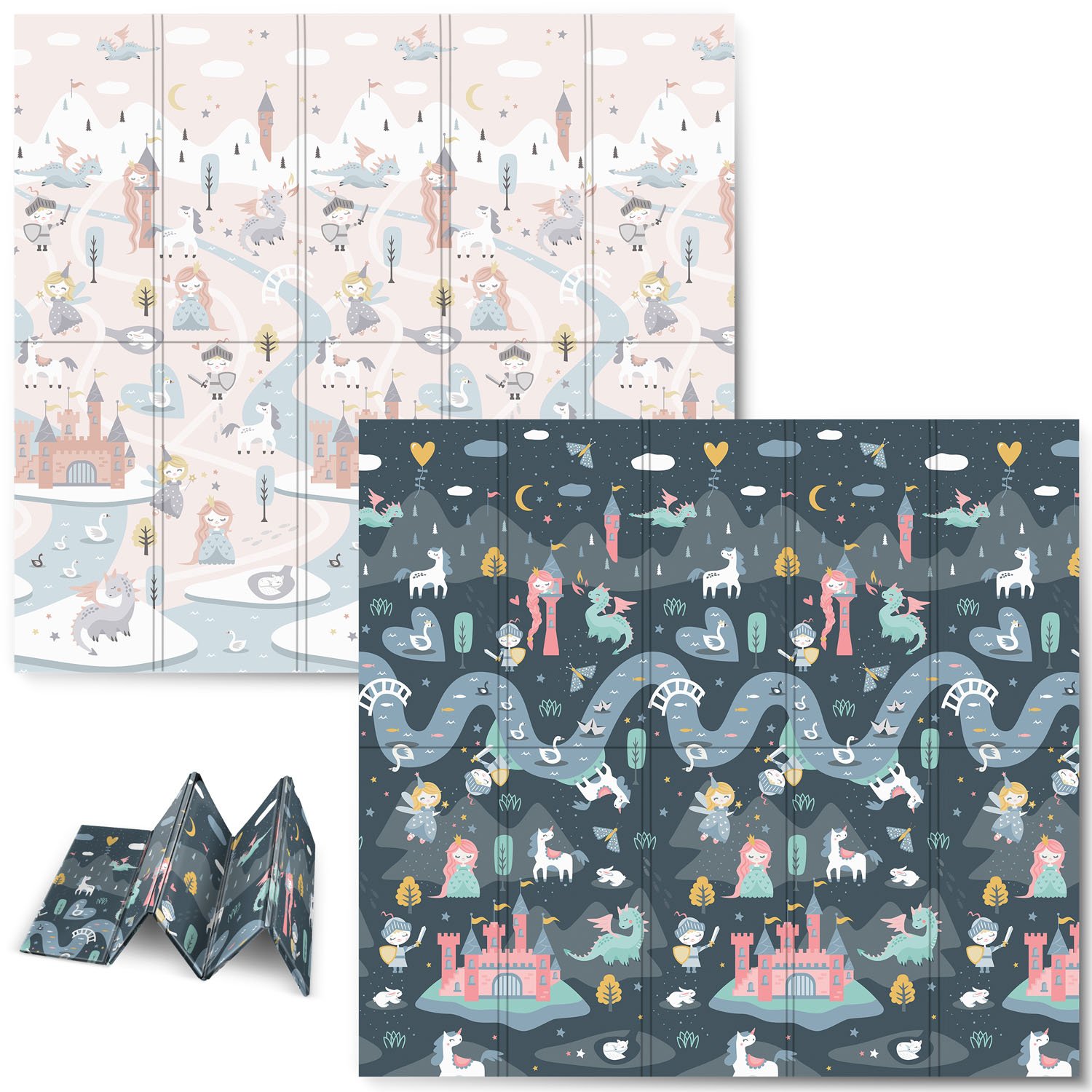 Nukido dvostrana sklopiva pjenasta prostirka dvorac