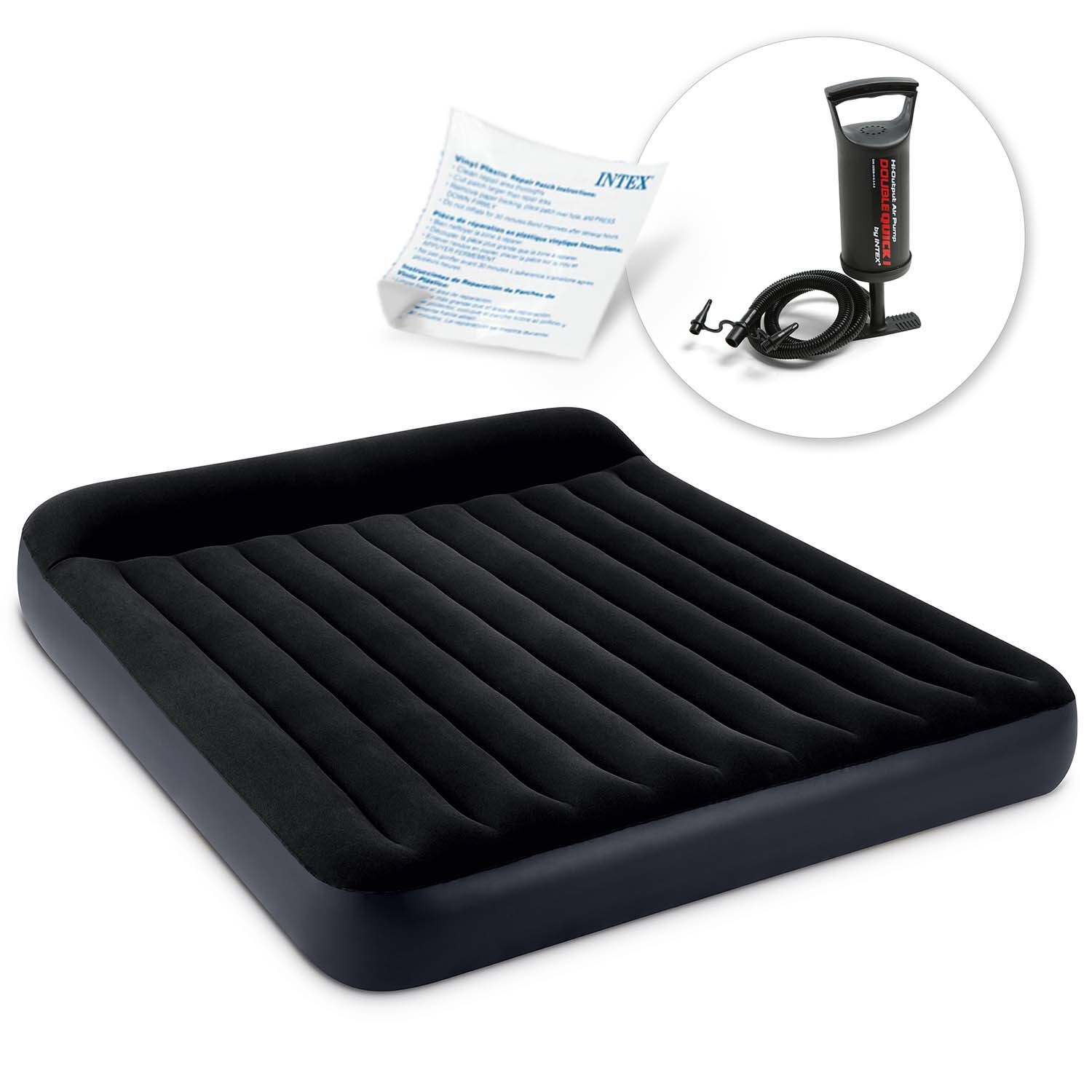 Intex madrac na napuhavanje 203x183x25 cm s klipnom pumpom