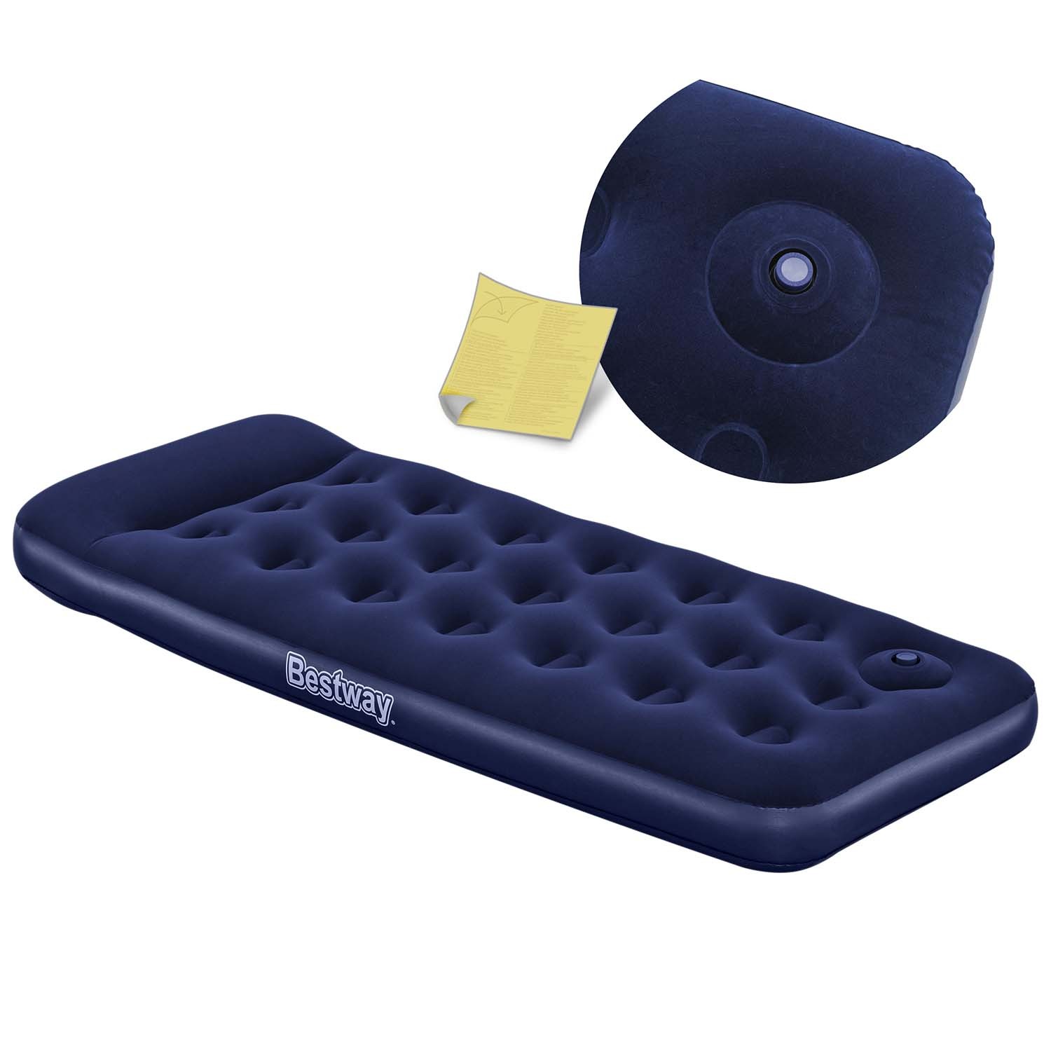 Madrac na napuhavanje 185x76x22 cm s ugrađenom nožnom pumpom bestway 67223