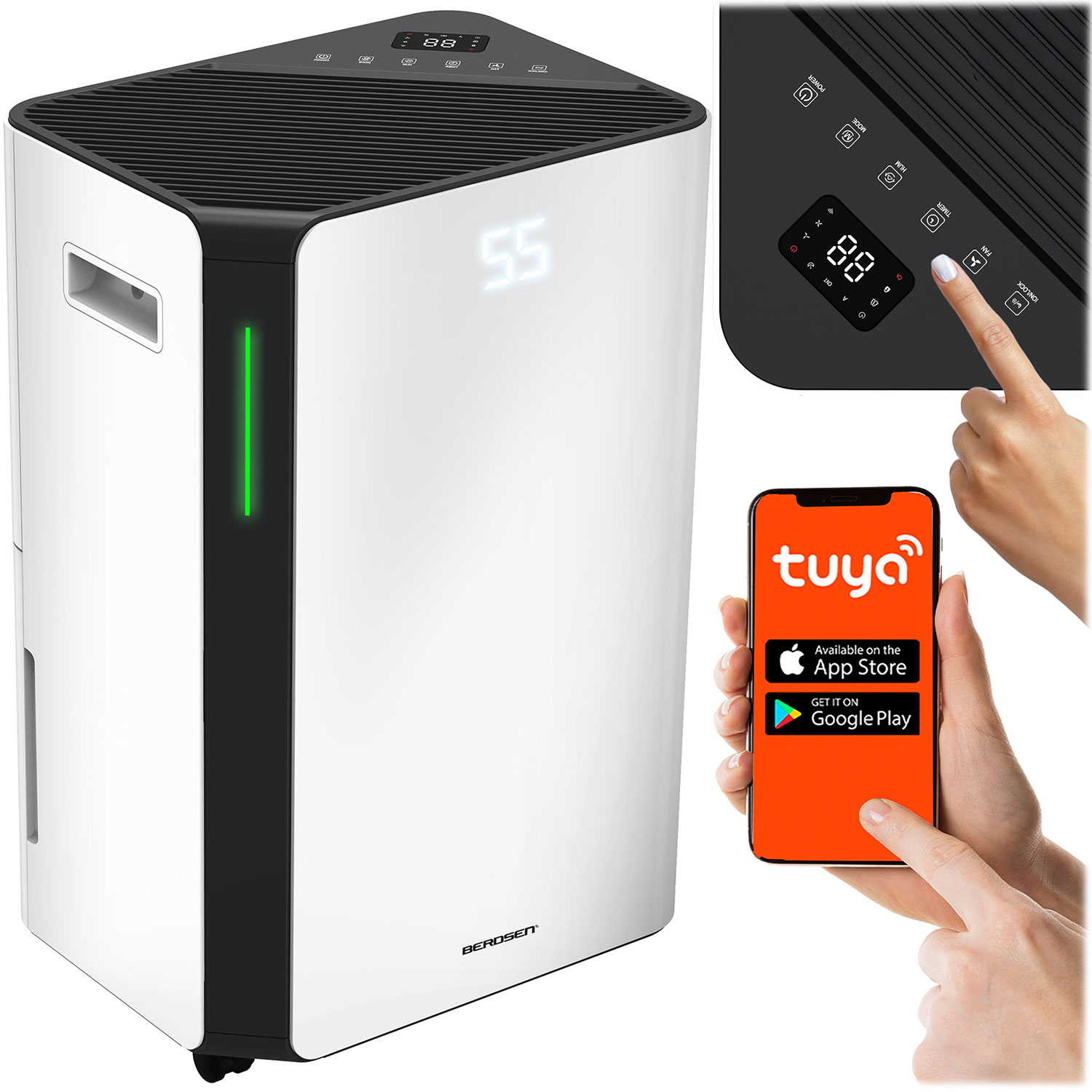 Kompresorski odvlaživač zraka - apsorber vlage 20l/24h higrostat Berdsen BD-532 bijeli