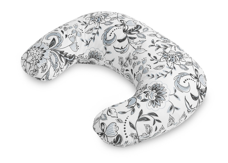 Sensillo jastuk za hranjenje djeteta floral crno-bijeli