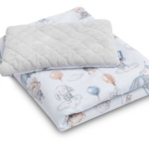 Komplet za krevetić zeko u oblacima pliš