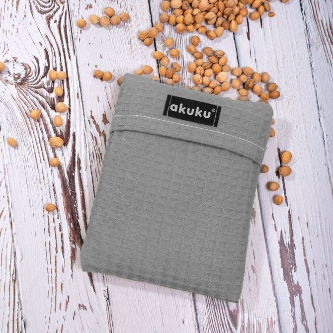 Grijač od trešnjinog koštica 13 x 16 cm sivi