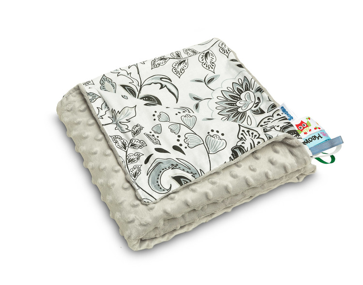 Sensillo lagana Minky deka 75x100cm crno-bijelo cvijeće