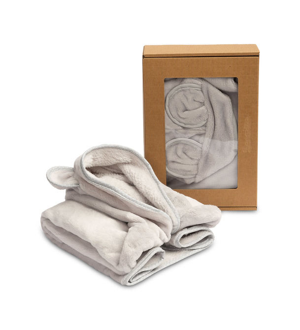 Sensillo dječji ogrtač za kupanje, sivi medo