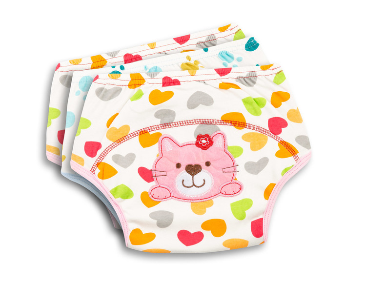 Gaćice za odvikavanje za djevojčice, pakiranje od 3 komada