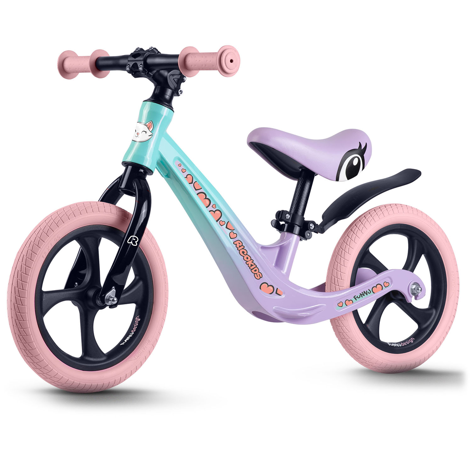 Ricokids FUNNU bicikl bez pedala, šareni
