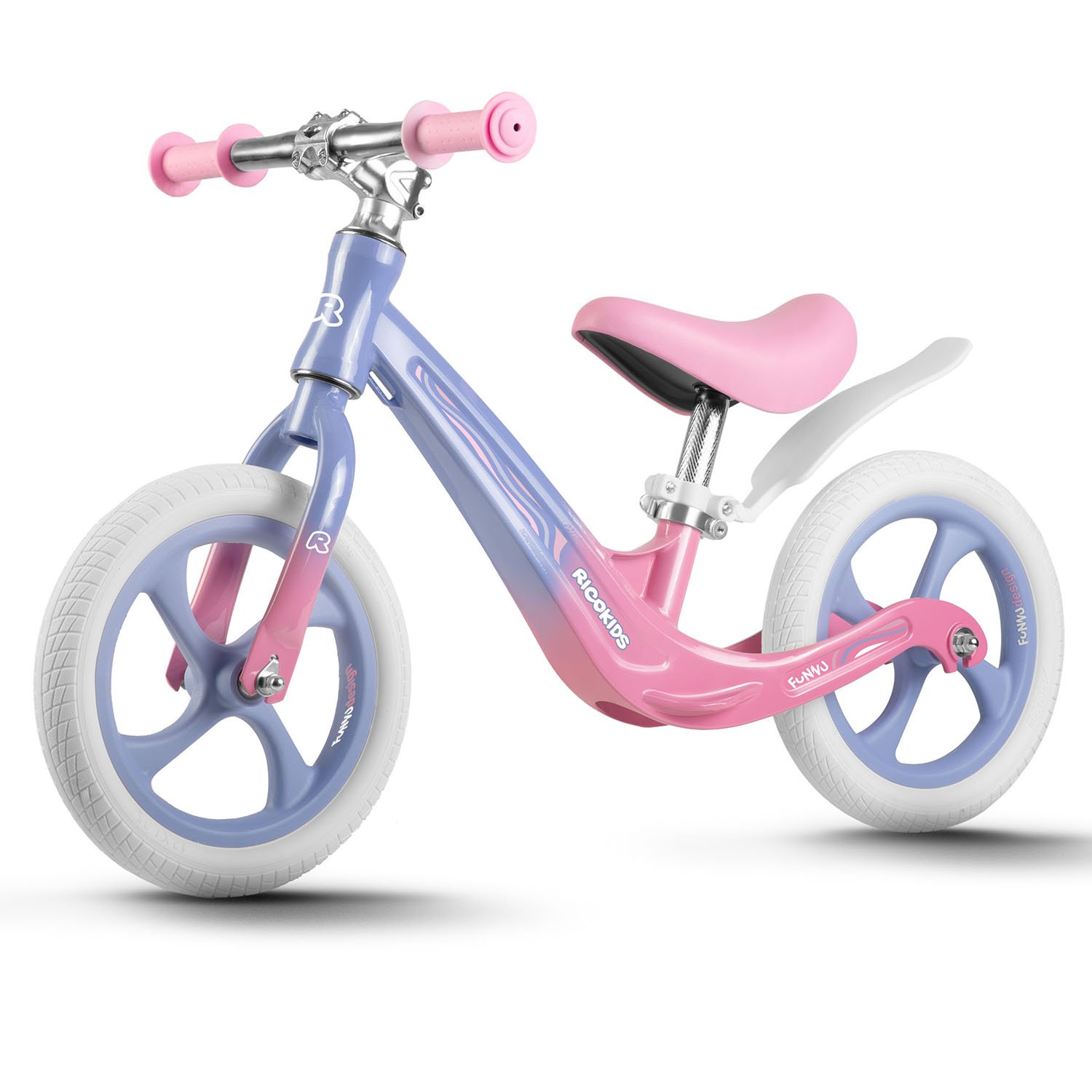 Ricokids FUNNU bicikl bez pedala, ljubičasti