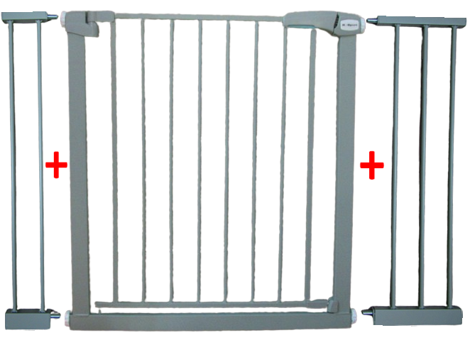 Zaštitna ograda za djecu S3 siva 79-115 cm