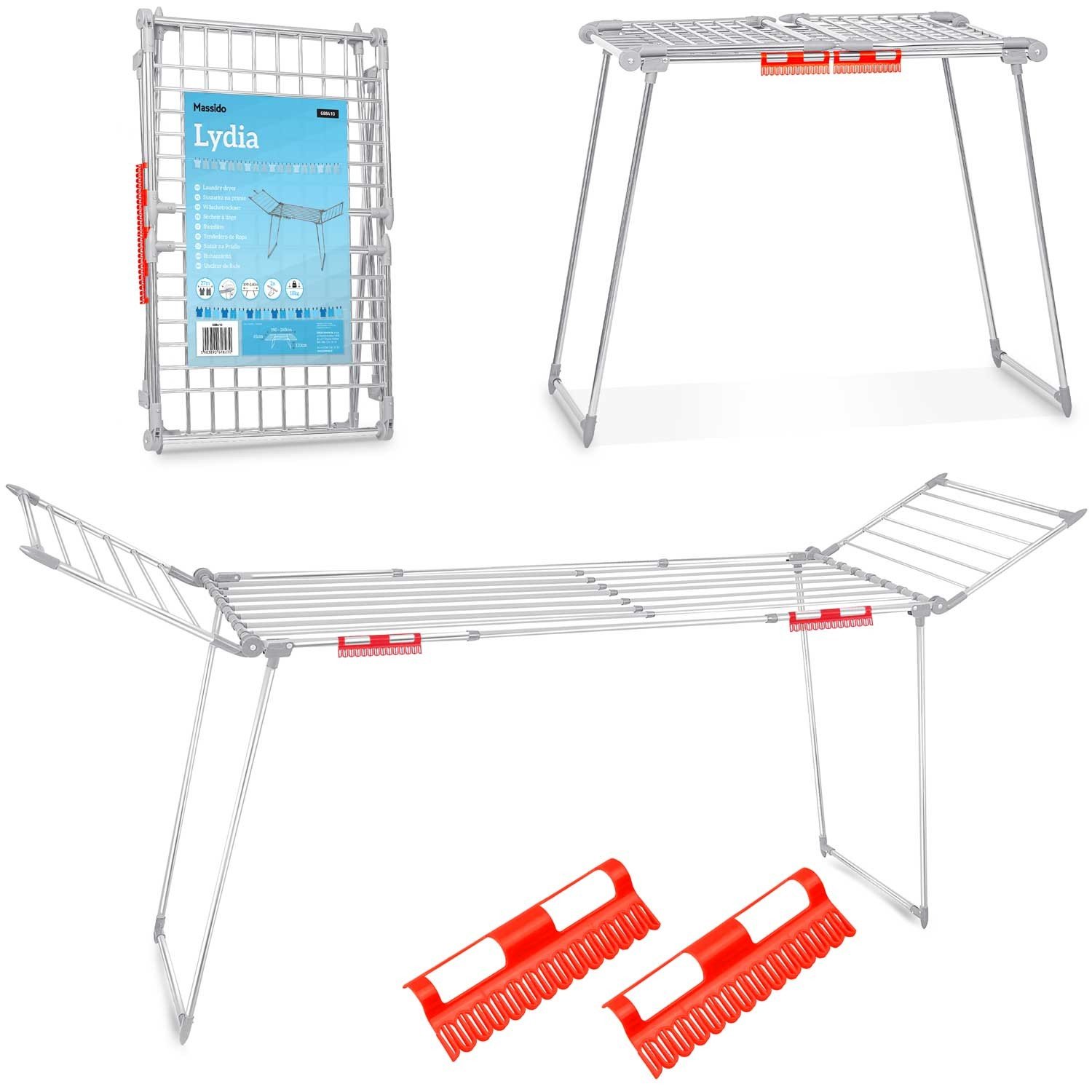 Stalak za sušenje rublja od nehrđajućeg čelika Massido 22m