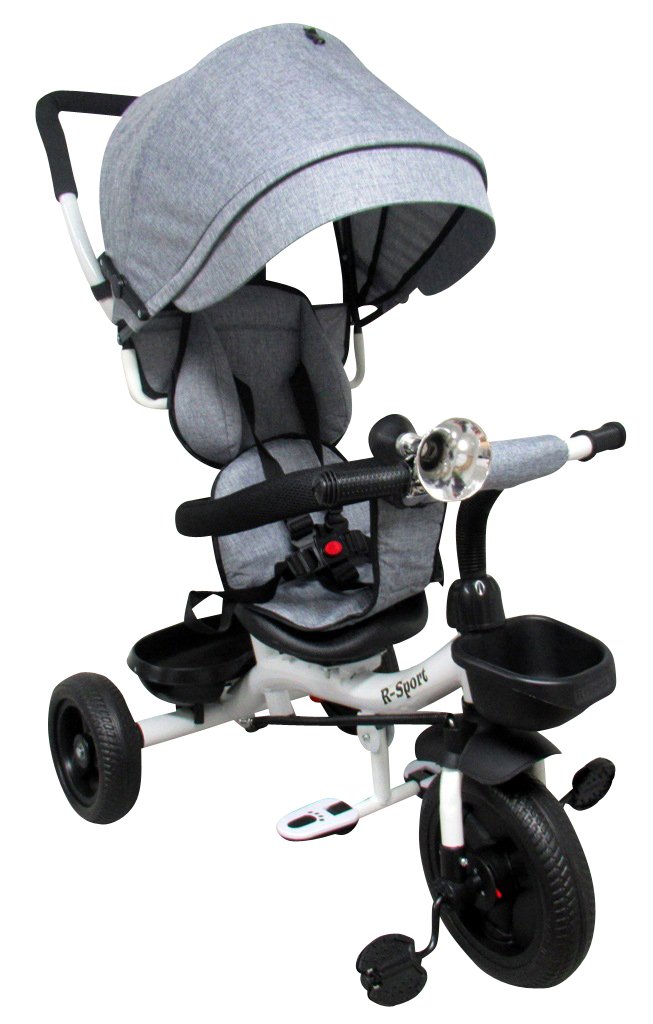 Tricikl T4 sivi R-Sport EVA kotači rotirajući za 360 stupnjeva