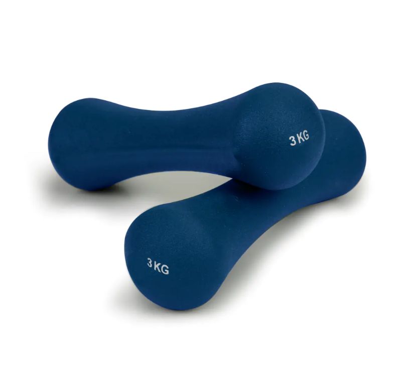 ModernHome bučice za vježbanje neopren 2x3kg tamnoplave